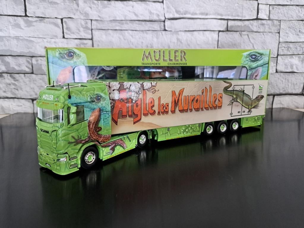 Tekno Scania Muller "excellence lizzard", Ophalen of Verzenden, Zo goed als nieuw, Bus of Vrachtwagen, Tekno