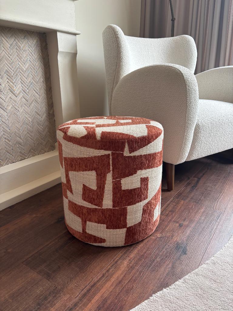 Poef kwantum nieuw, Ophalen, Minder dan 50 cm, Rond, Nieuw