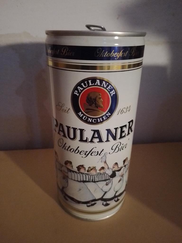 leeg literblik Paulaner Oktoberfest, Ophalen of Verzenden, Gebruikt, Overige typen, Overige merken