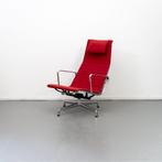 1x Vitra Eames EA 124 Fauteuil Rood Hopsak - Chroom, Niet ingevuld, Niet ingevuld, 75 tot 100 cm, Ophalen of Verzenden