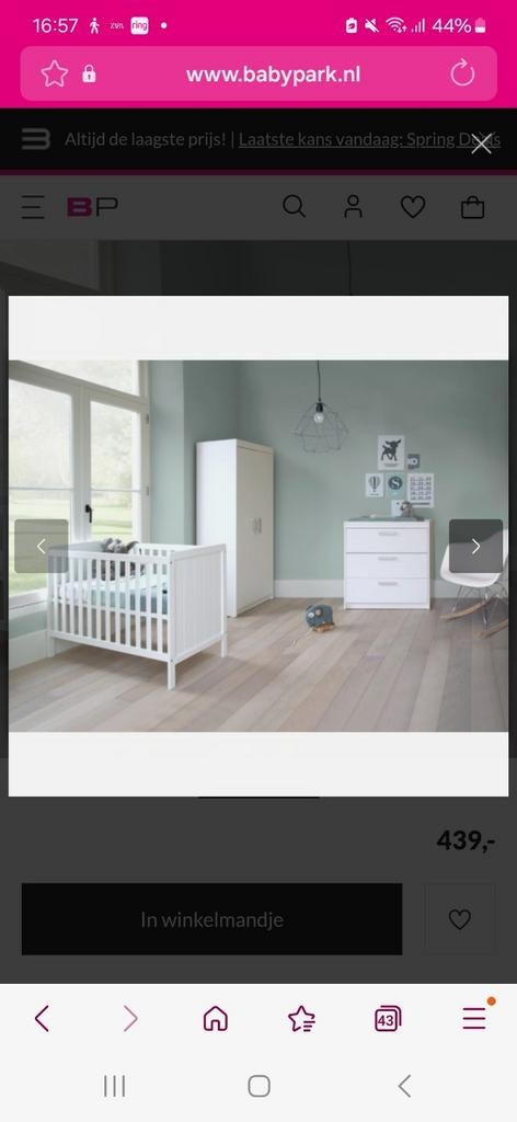 Complete babykamer met nieuw matras en accessoires, Kinderen en Baby's, Kinderkamer | Complete kinderkamers, Ophalen