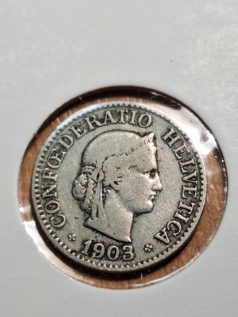 ZWITSERLAND 10 rappen 1903 (#35), Postzegels en Munten, Munten | Europa | Niet-Euromunten, Ophalen of Verzenden, Overige landen