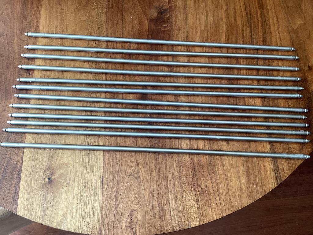 12 Traproeden, Roeden, Tapijtroeden, Huis en Inrichting, Ophalen of Verzenden, Gebruikt, Rechthoekig, 50 tot 100 cm