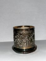 Verzilverd lepel vaasje van DE, Theebus, Ophalen of Verzenden, Zilver