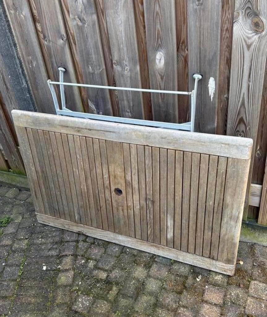 Teak houten tuintafel, Ophalen, Zo goed als nieuw, Rechthoekig, Teakhout