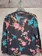 Tramontana blouse met vogel- en bloemenprint, maat M, Maat 38/40 (M), Tramontana, Zwart, Ophalen of Verzenden