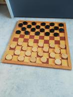Houten dam /schaakbord met houten damstenen, Een of twee spelers, Ophalen of Verzenden, Gebruikt