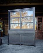 Zwarte Greeploze Buffetkast | Schoolkast | Winkelkast #2736, Niet ingevuld, Gebruikt, Met deur(en), 200 cm of meer