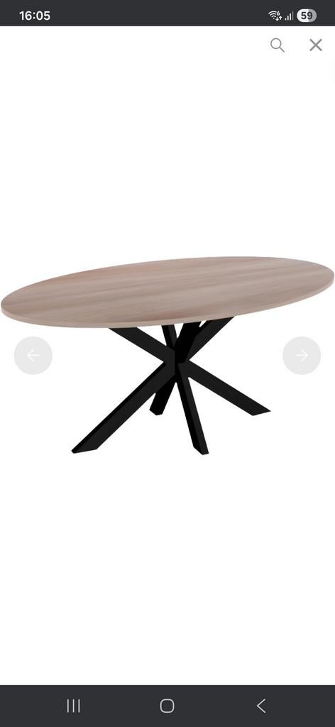 Ovaal eettafel, Ophalen, 50 tot 100 cm, Zo goed als nieuw, 150 tot 200 cm