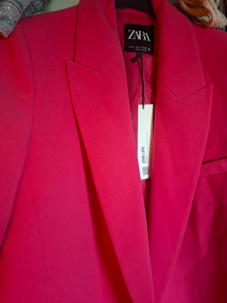 Nieuw colbert jasje zara fuxia roze maat S, Ophalen of Verzenden, Nieuw, Maat 38/40 (M), Roze
