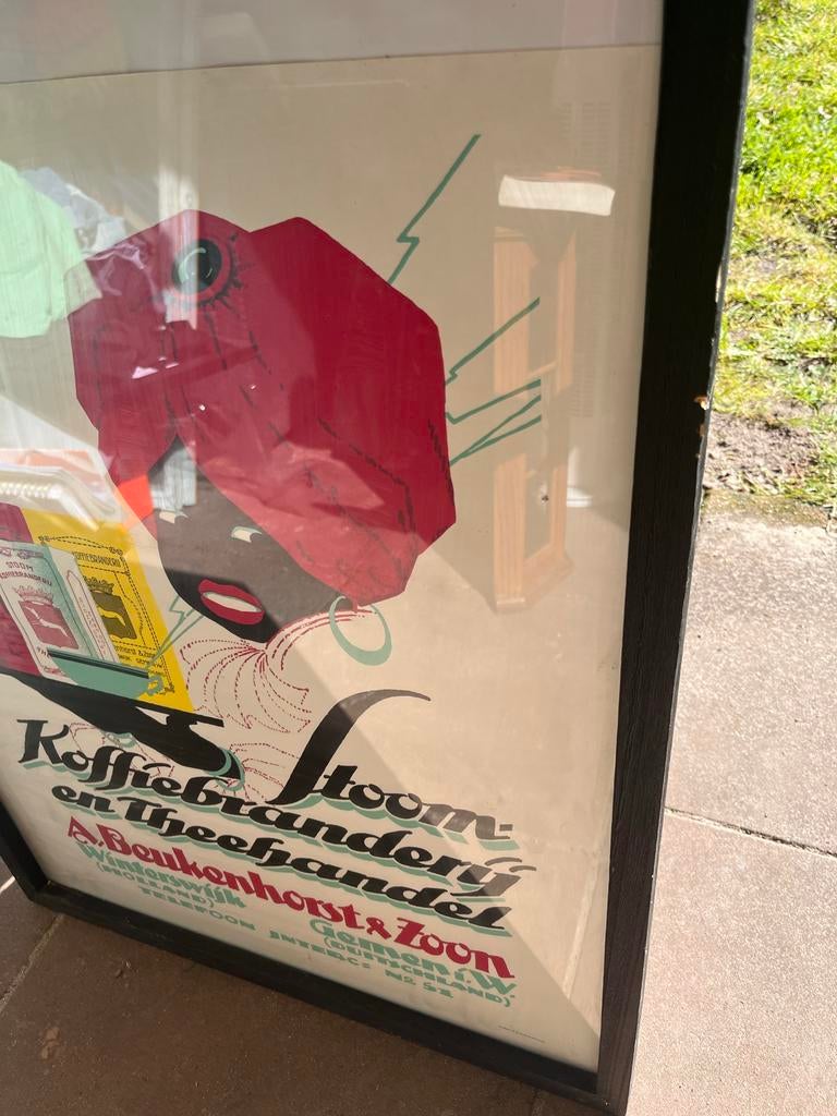 Ingelijste historische reclameposter Beukenhorst Koffie, Ophalen of Verzenden
