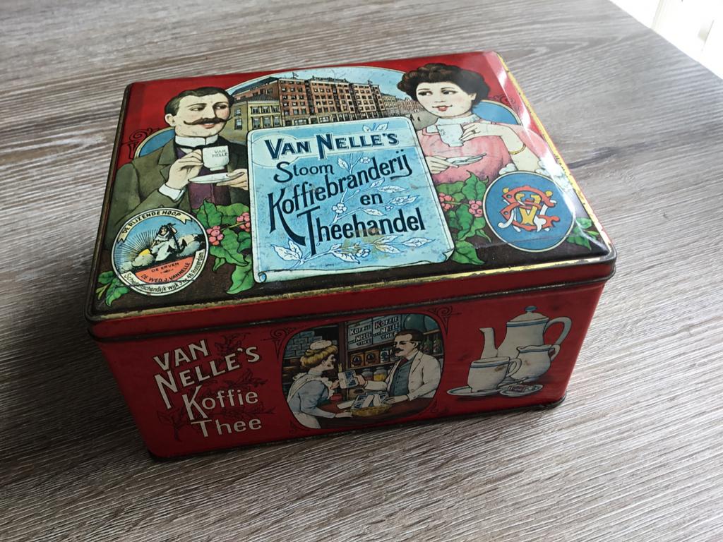 Van Nelle's Koffie Thee blik, Verzamelen, Ophalen of Verzenden, Gebruikt, Koffie, Van Nelle