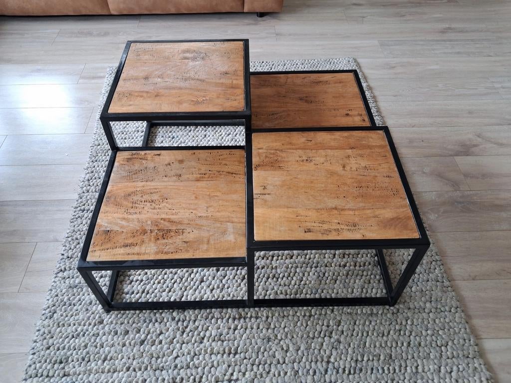 Salontafel, Huis en Inrichting, Tafels | Salontafels, Gebruikt, 50 tot 100 cm, Vierkant, Minder dan 50 cm