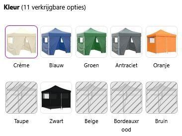 Vouwtent Paviljoen Partytent div. kleuren 3x3 GRATIS BEZORGD, Tuin en Terras, Partytenten, Verzenden, Partytent, Minder dan 4 meter