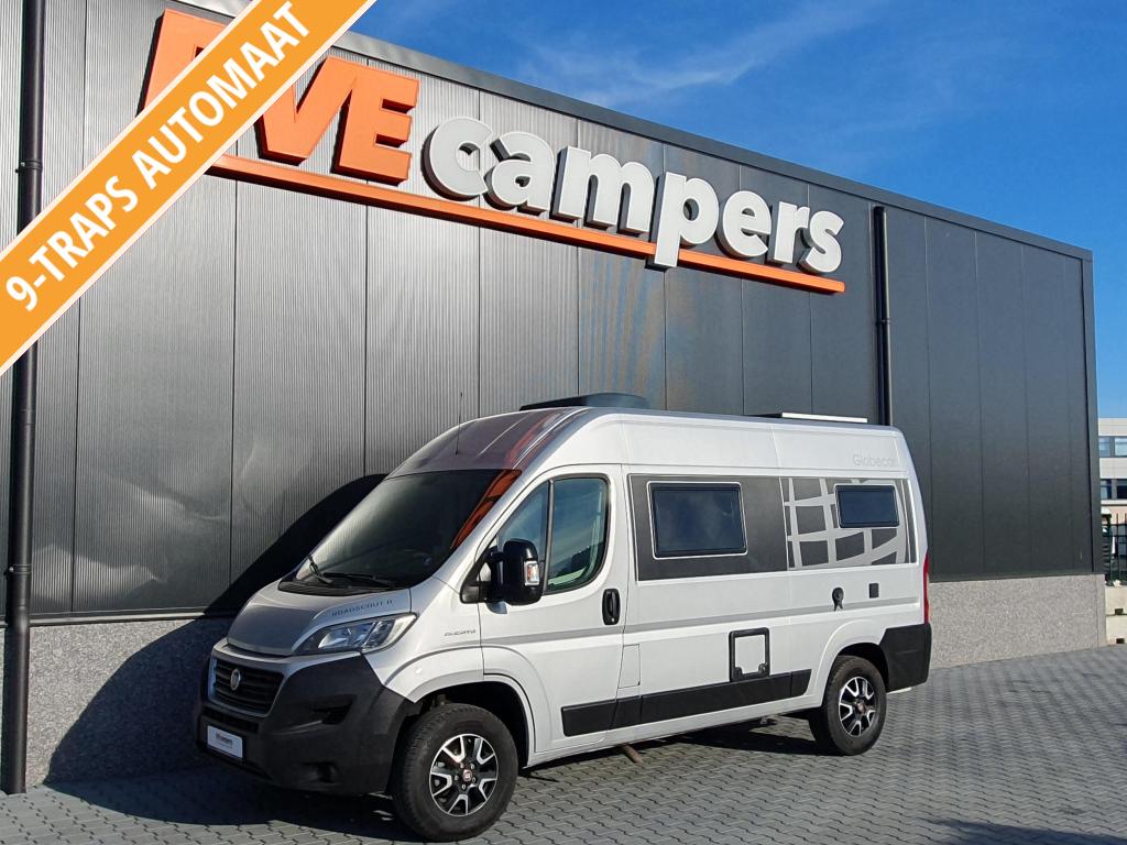Globecar Roadscout 540 R Automaat - Lithium accu, Caravans en Kamperen, Campers, Buscamper of Camperbus, Fiat, Hordeur, Tot en met 2