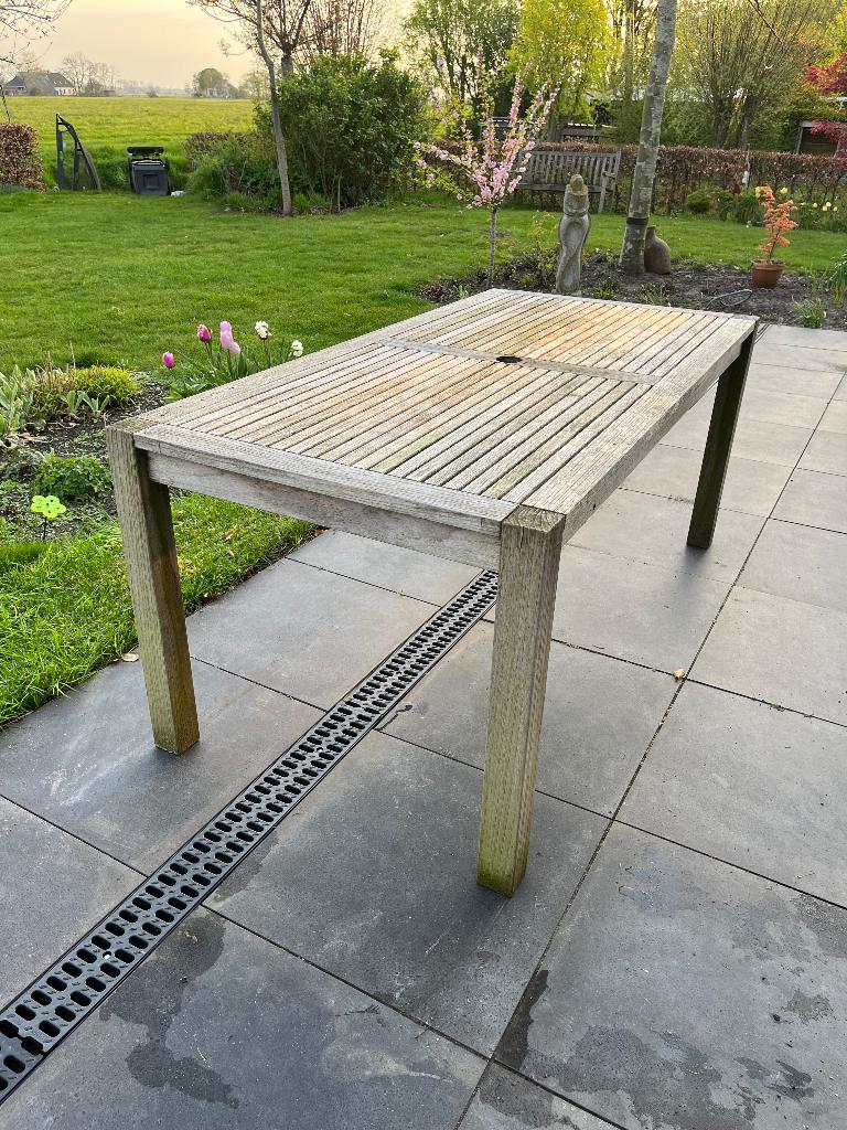 Tuintafel teak, Ophalen, Gebruikt, Rechthoekig, Teakhout