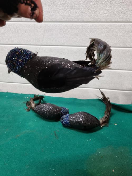 -	Kerst vogels zwart 2x met glitters, Ophalen of Verzenden, 'T Olde Gre-j, Info@toldegrej.nl, Endepoelstraat 20f Didam