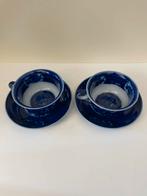 2x Petrus Regout Tecla Kop en Schotel - Kobaltblauw, Antiek en Kunst, Ophalen of Verzenden