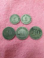 Duits Keizerrijk, 2x5 en 3x10 pfennig (k5), Postzegels en Munten, Munten | Europa | Niet-Euromunten, Ophalen of Verzenden, Duitsland