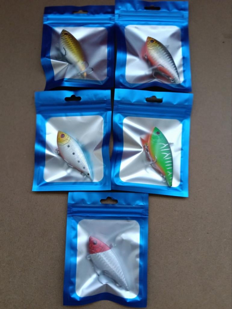 5 Stuks kunstaas meerkleurig lengte 7 cm Gewicht 12 Gram, Ophalen of Verzenden, Nieuw, Overige typen