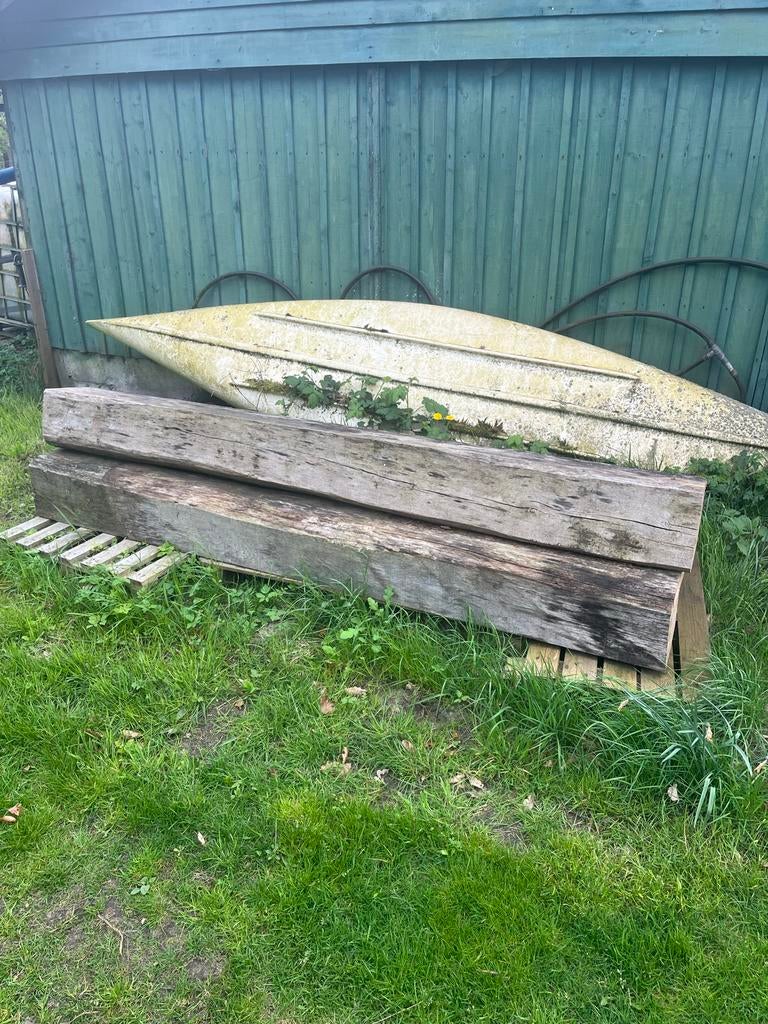 Massieve eikenhouten balken, Ophalen, Gebruikt, Eiken, 250 tot 300 cm