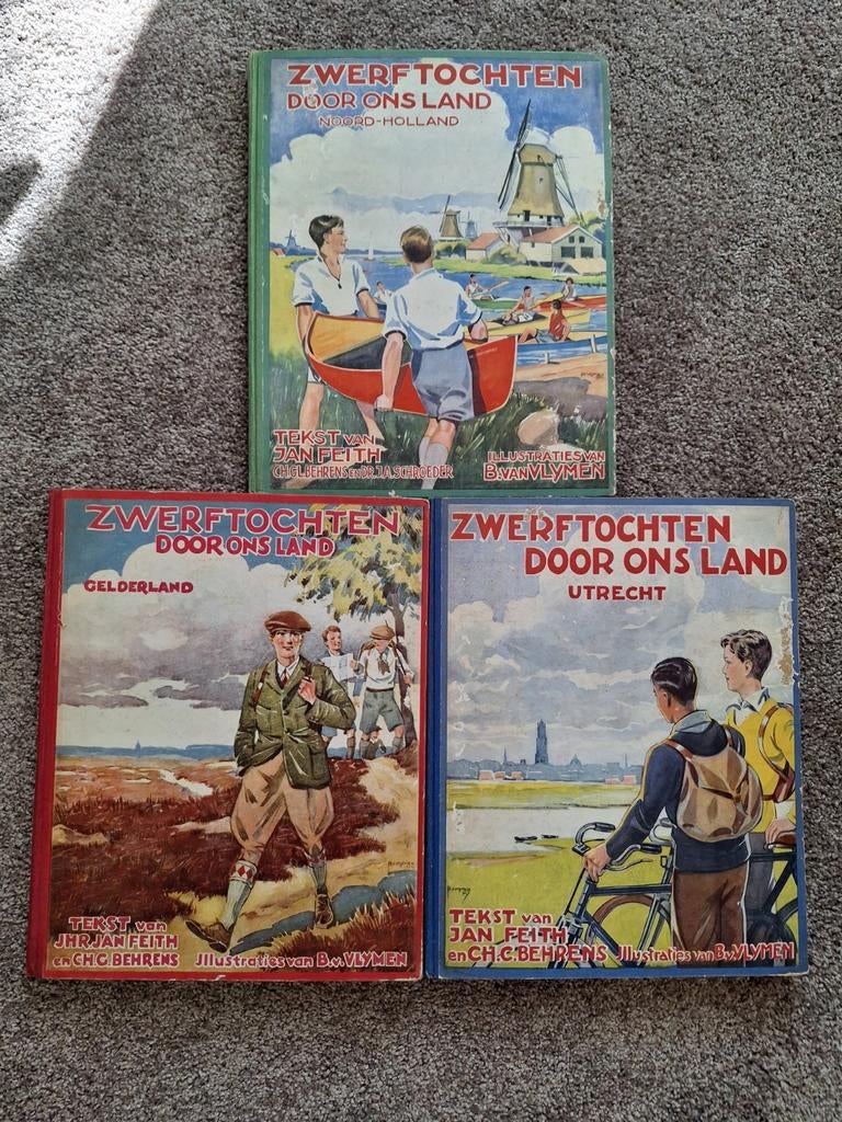 3 delen zwerftochten door ons land, Ophalen of Verzenden, Gelezen