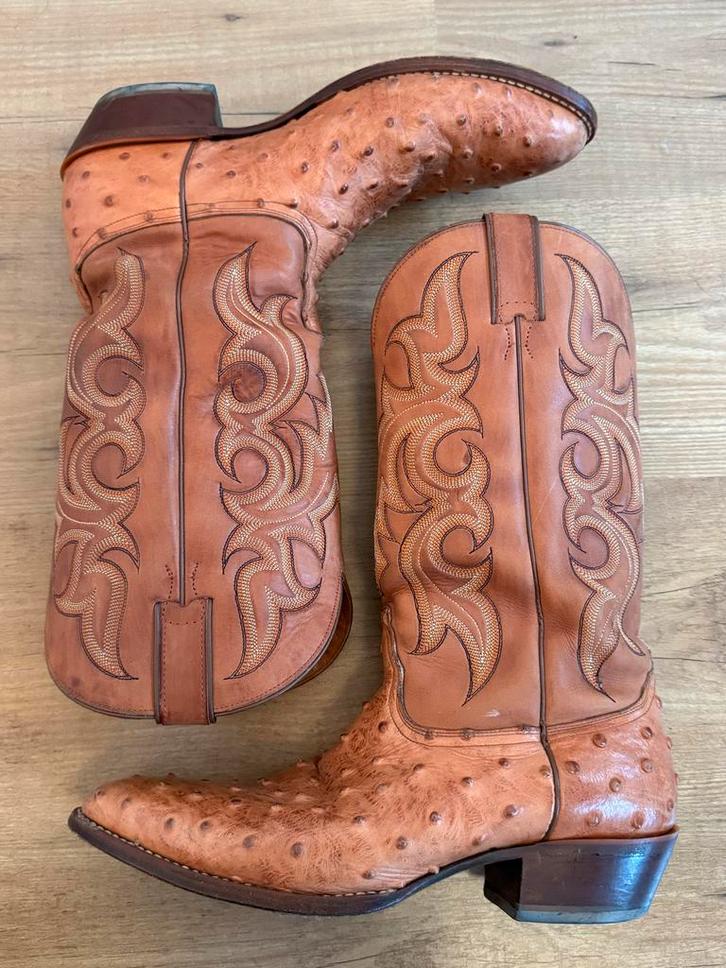 Nocona MD8502 Western Cowboy Laarzen Struisvogel Leer, Kleding | Heren, Schoenen, Zo goed als nieuw, Boots, Bruin, Ophalen of Verzenden