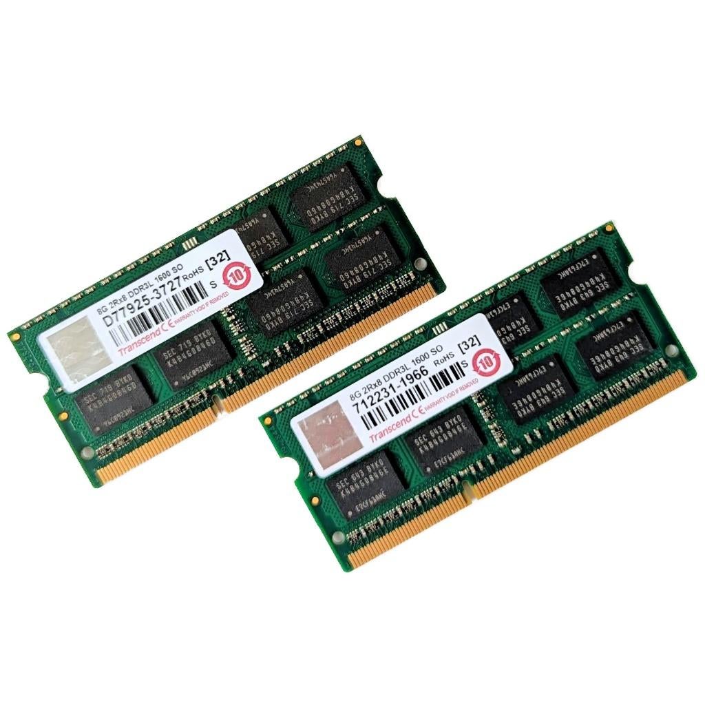2x 8GB = 16GB DDR3 1600 MHz PC3-12800 SODIMM laptop geheugen, Computers en Software, RAM geheugen, Ophalen, DDR3, Zo goed als nieuw
