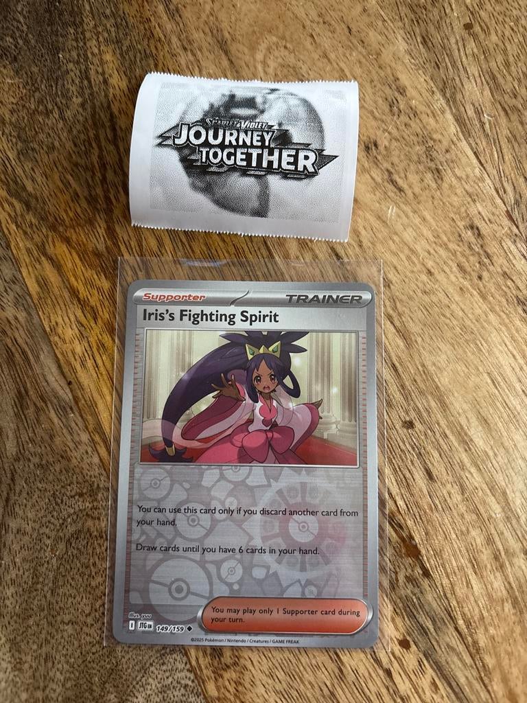 Pokémon TCG: Iris's Fighting Spirit Supporter Kaart, Ophalen of Verzenden, Zo goed als nieuw, Losse kaart