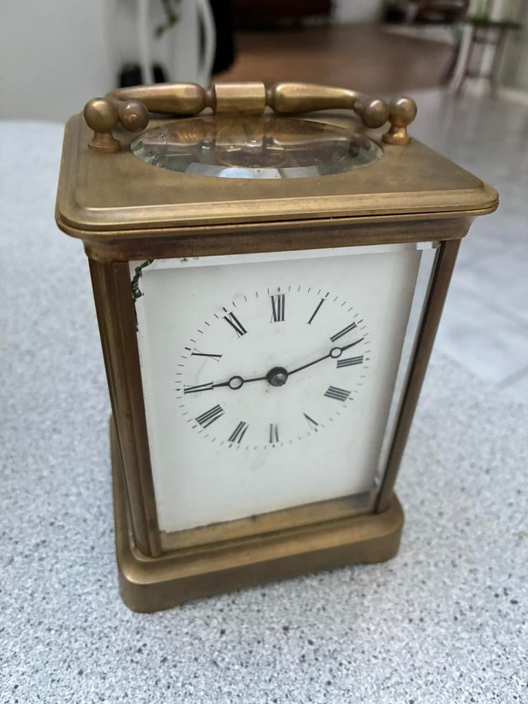 Antieke carriage clock, Antiek en Kunst, Antiek | Klokken, Ophalen of Verzenden