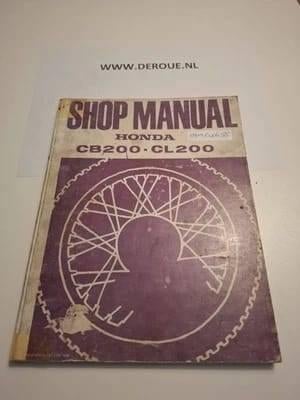 MANUAL BOOK 55 SHOP MANUAL HONDA CB200-CL200 1973 USED, Motoren, Ophalen of Verzenden, Honda
