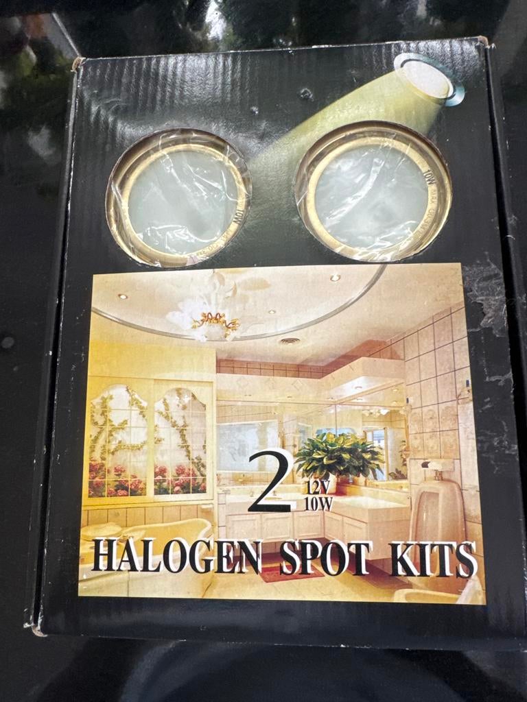 2 Halogeen Spot Kits 12V 10W - Nieuw in doos, Halogeen, Metaal of Aluminium, Nieuw, Ophalen of Verzenden