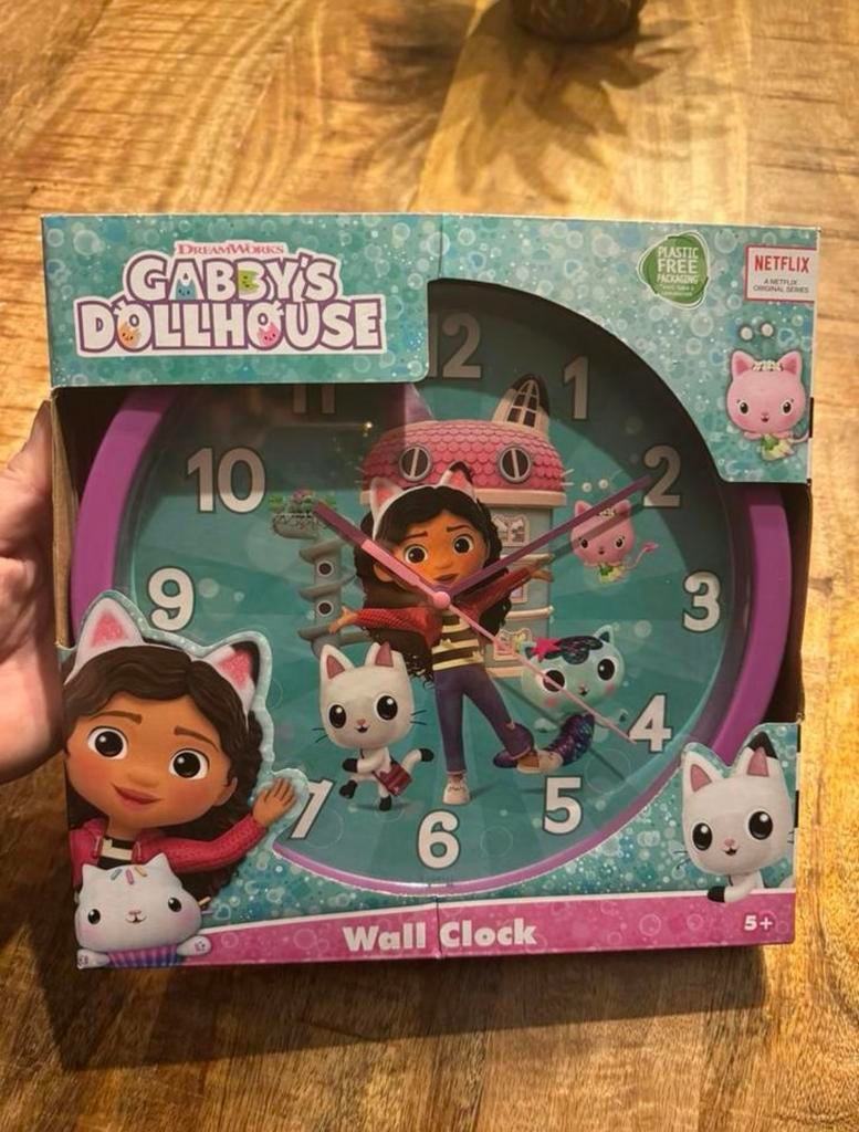 Gabby’s Dollhouse Wandklok, Ophalen of Verzenden, Nieuw, Klok