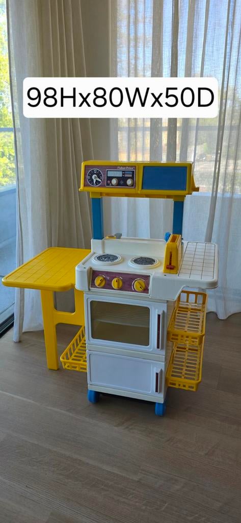 Vintage Fisher-Price Speelkeuken met Tafel, Ophalen, Gebruikt, Speelset
