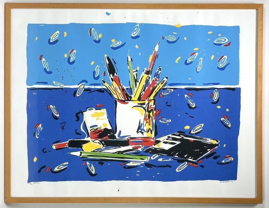 1373. Zeefdruk - Henk Hofstra "Datas", kantoorgerei, 1980, Antiek en Kunst, Ophalen of Verzenden