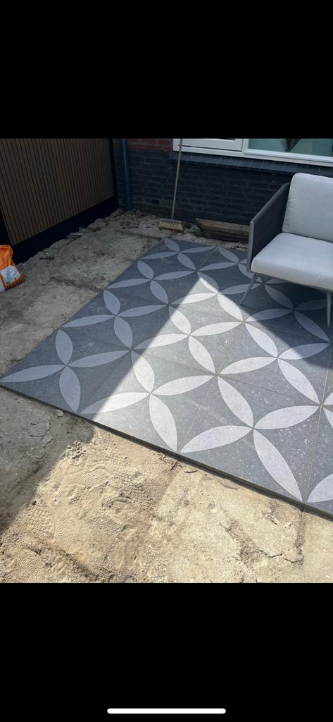 Lotus terrastegels Excluton CeraTwice 32 stuks, Tuin en Terras, Ophalen, Zo goed als nieuw, Keramiek, Terrastegels