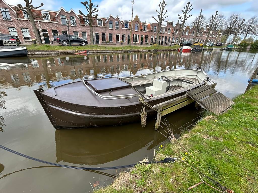 Geklonken Aluminium Sloep - 5 Meter electrisch, Ophalen, Geen motor, Gebruikt, Tot 10 pk