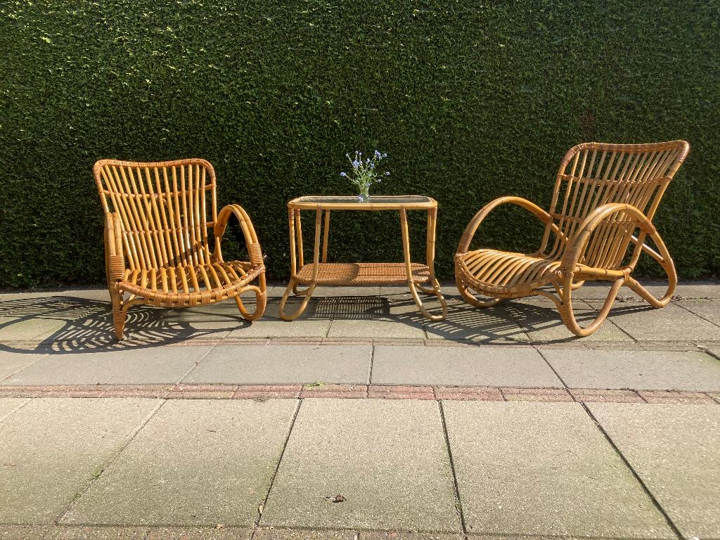 rotan meubels, Ophalen, Gebruikt, Riet of Rotan, Vintage