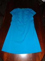 ESCADA Turquoise wollen jurk met apart voorpand, Blauw, Maat 42/44 (L), Nieuw, Escada