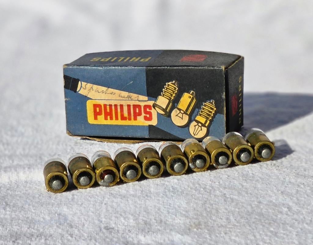 "PHILIPS" FIETS lampjes rijwielen verlichting incl doosje, Ophalen of Verzenden, Gebruikt