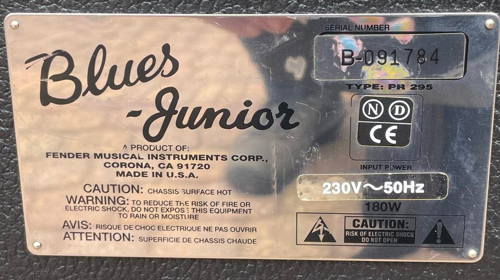 Fender Blues Junior versterker, Ophalen of Verzenden, Gebruikt, Gitaar, Minder dan 50 watt