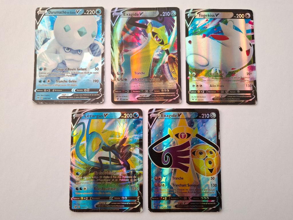 Pokemon Franse Kaarten Exagide V Togekiss, Ophalen of Verzenden, Gebruikt, Meerdere kaarten