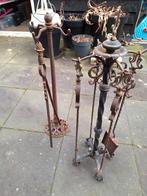 Antieke haardstellen, smeedijzeren haardbokken, Ophalen