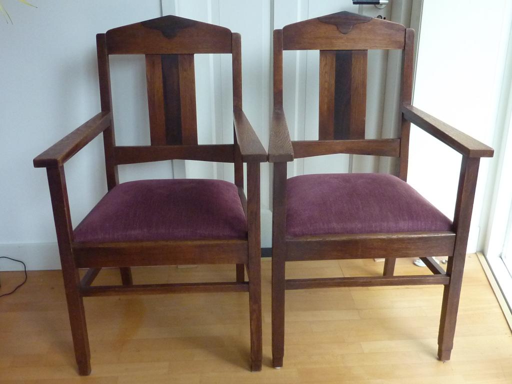 Art Deco, armleunstoelen, Amsterdamse School, 2 stoelen,1930, Ophalen of Verzenden