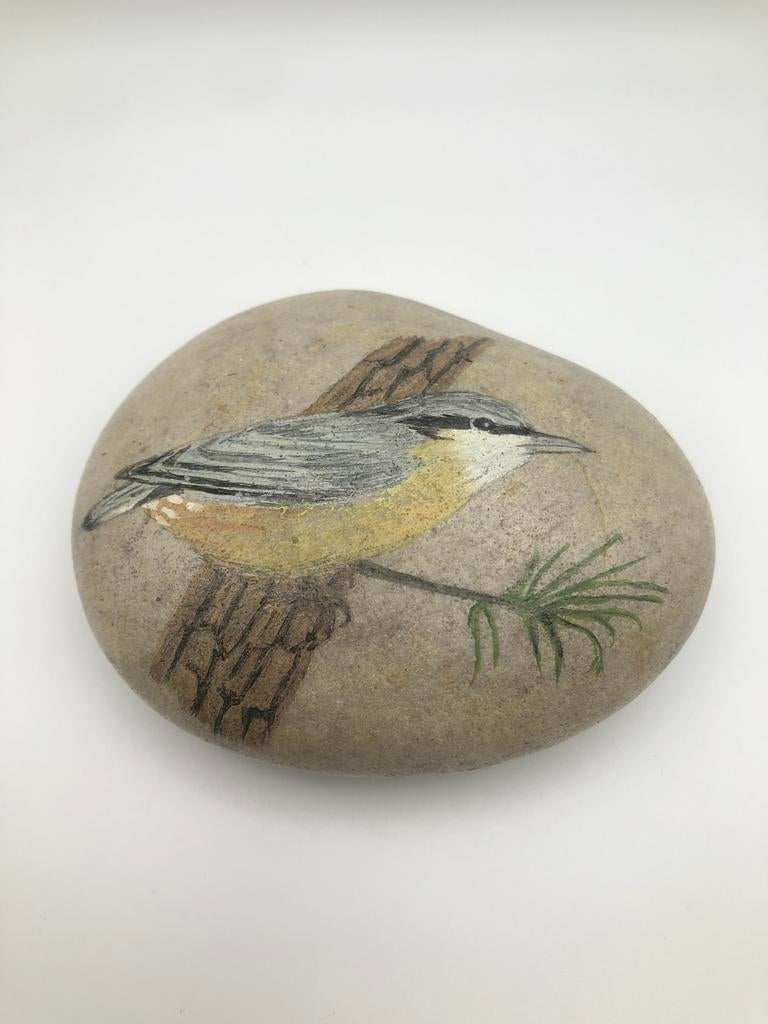 Handbeschilderde steen, Ophalen of Verzenden, Zo goed als nieuw, Overige materialen