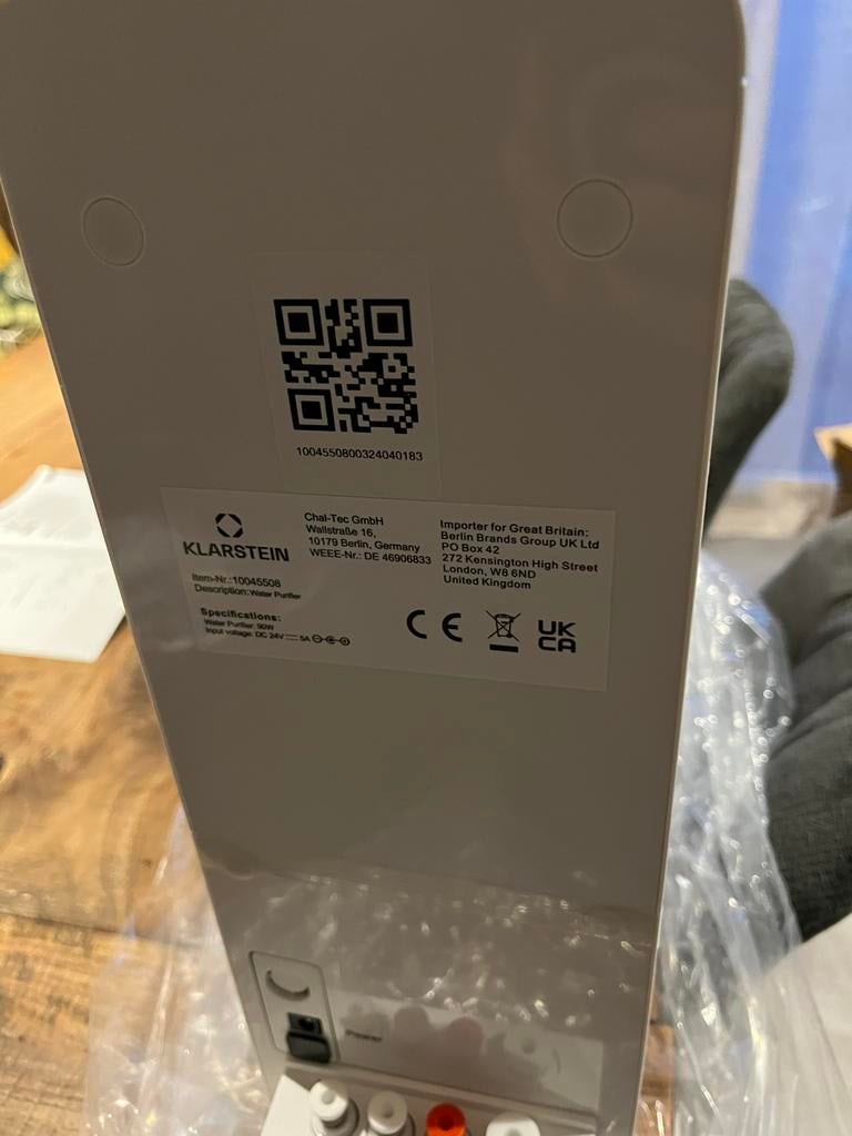 Klarstein osmose app, Witgoed en Apparatuur, Waterontharders, Ophalen of Verzenden, Zo goed als nieuw