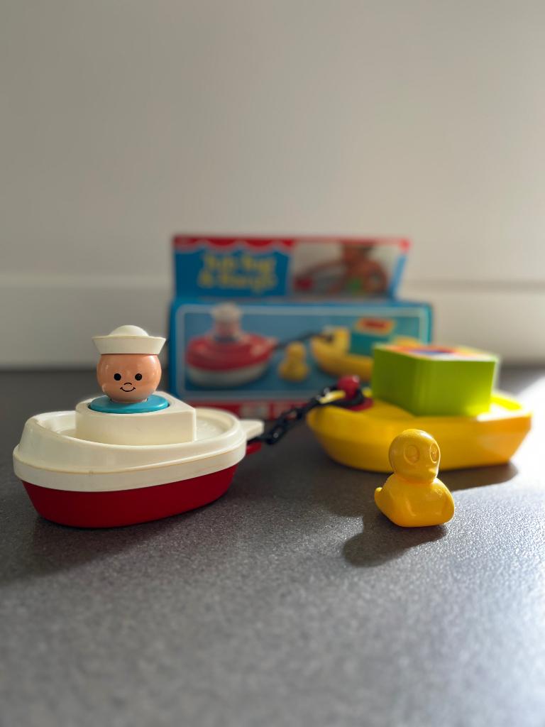 Fisher Price badspeelgoed Tub Tug & Barge lft 18 mnd Vintage, Ophalen of Verzenden, Gebruikt