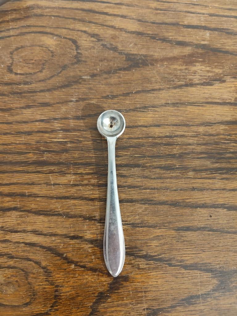 Olijf - cocktail of suiker lepeltje rvs, Antiek en Kunst, Antiek | Bestek, Ophalen of Verzenden