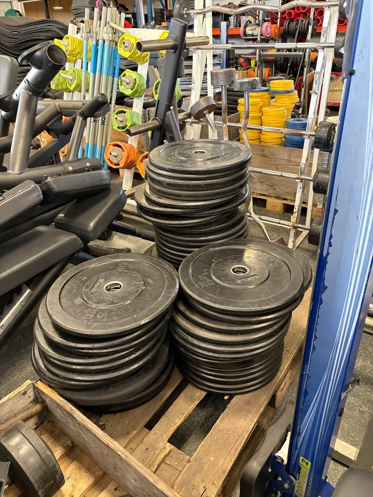 300 kg Olympische Bumper Plates - Halterschijven, Ophalen, Halterschijven, Gebruikt, Armen
