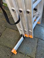 Stevige aluminium uitschuifbare ladder, Ophalen, Gebruikt, Ladder, Opvouwbaar of Inschuifbaar